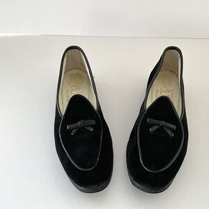 Begian Shoes Midinette Black Velvet 7N (Fits closer to 8)